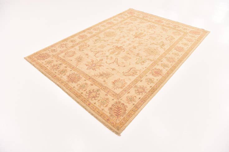 Detail image of 5' 9 x 8' Hand Knotted Peshawar Ziegler Rug