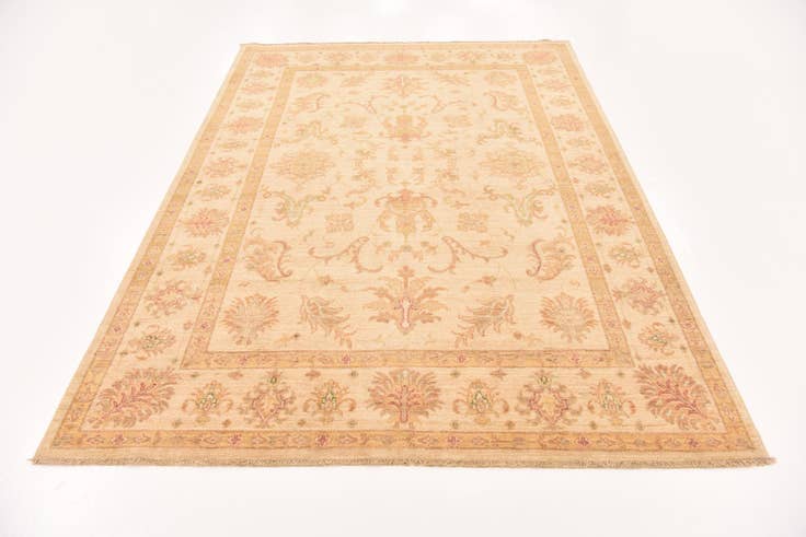 Detail image of 5' 9 x 8' Hand Knotted Peshawar Ziegler Rug