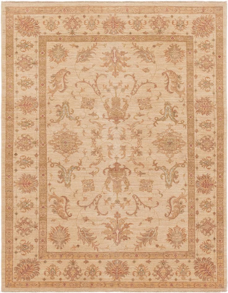 Detail image of 5' 9 x 8' Hand Knotted Peshawar Ziegler Rug