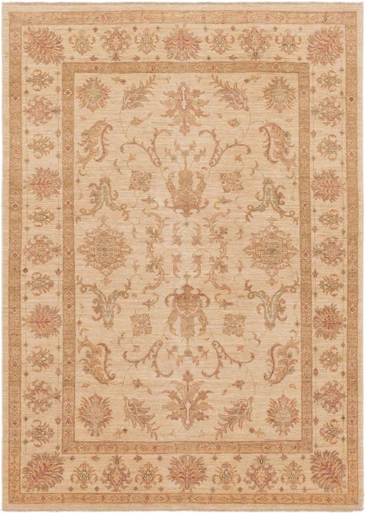 5' 9 x 8' Hand Knotted Peshawar Ziegler Rug