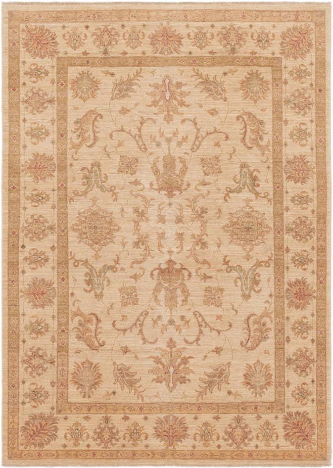 Detail image of 5' 9 x 8' Hand Knotted Peshawar Ziegler Rug