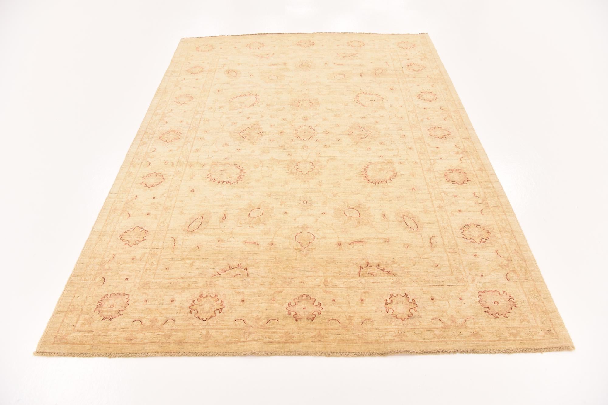 5' 7 x 7' 7 Hand Knotted Peshawar Ziegler Rug