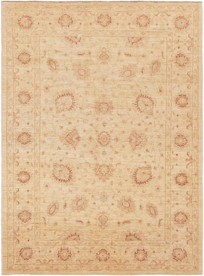 Detail image of 5' 7 x 7' 7 Hand Knotted Peshawar Ziegler Rug