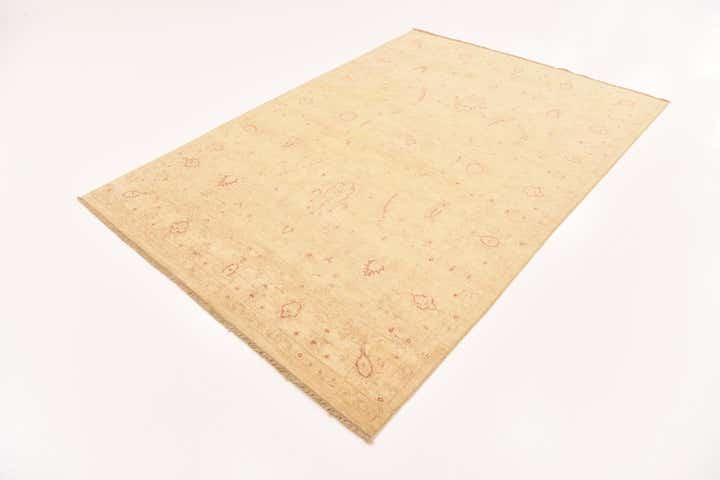 5' 7 x 8' Hand Knotted Peshawar Ziegler Rug