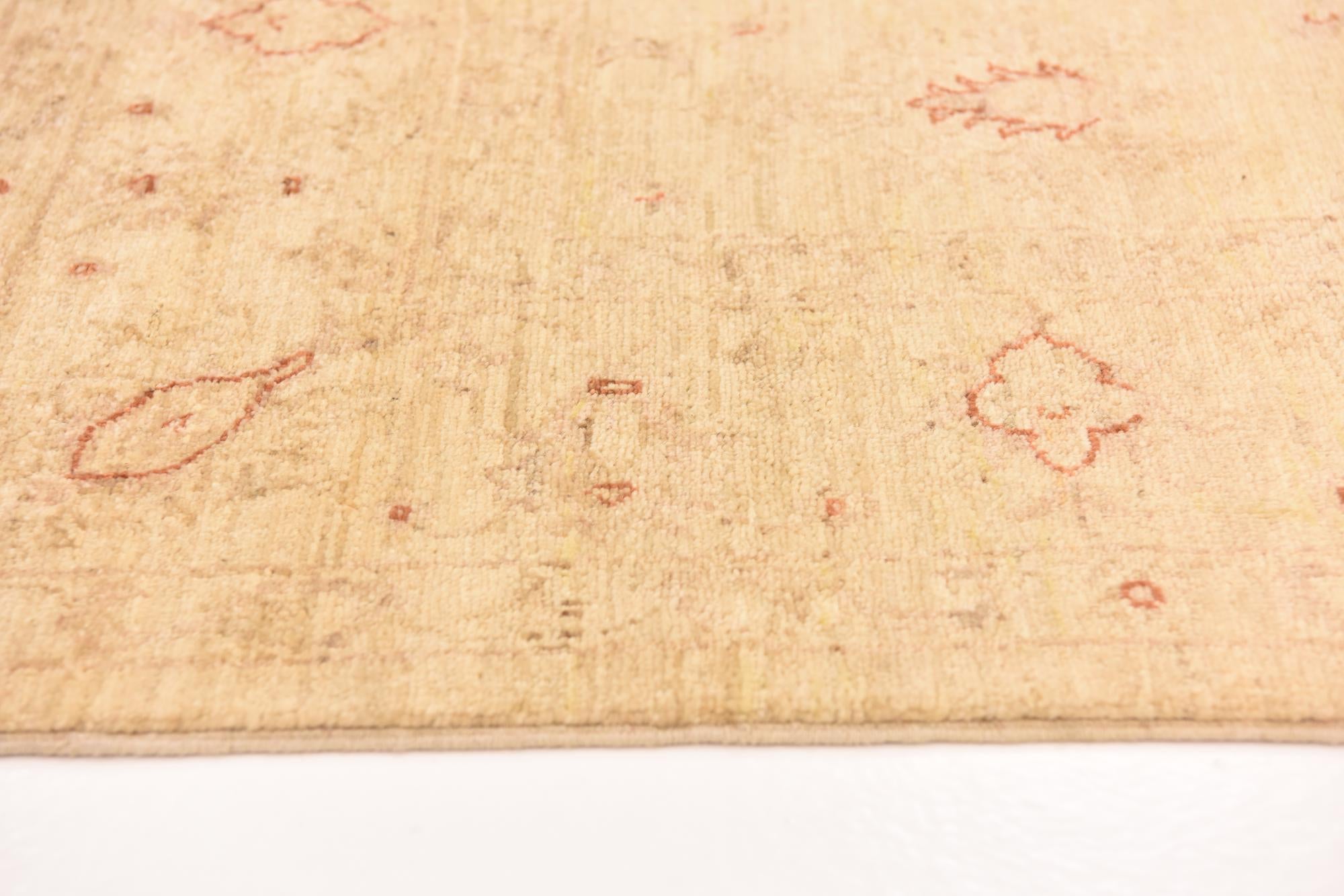 5' 7 x 8' Hand Knotted Peshawar Ziegler Rug