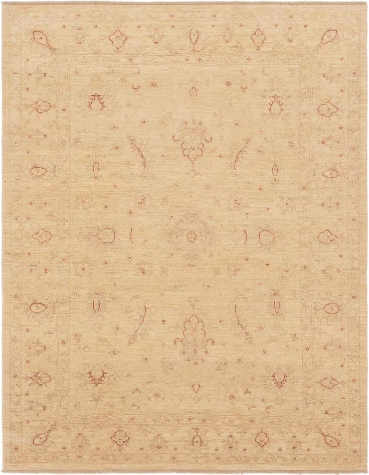 Detail image of 5' 7 x 8' Hand Knotted Peshawar Ziegler Rug