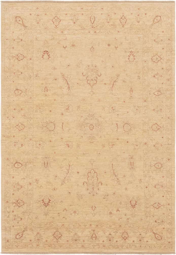 5' 7 x 8' Hand Knotted Peshawar Ziegler Rug