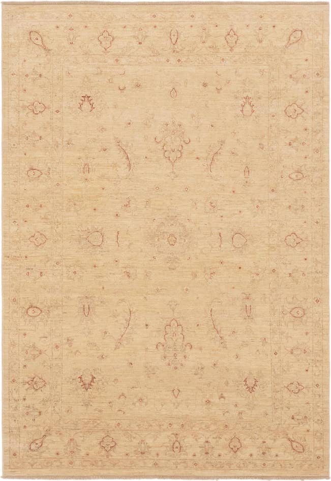 Detail image of 5' 7 x 8' Hand Knotted Peshawar Ziegler Rug