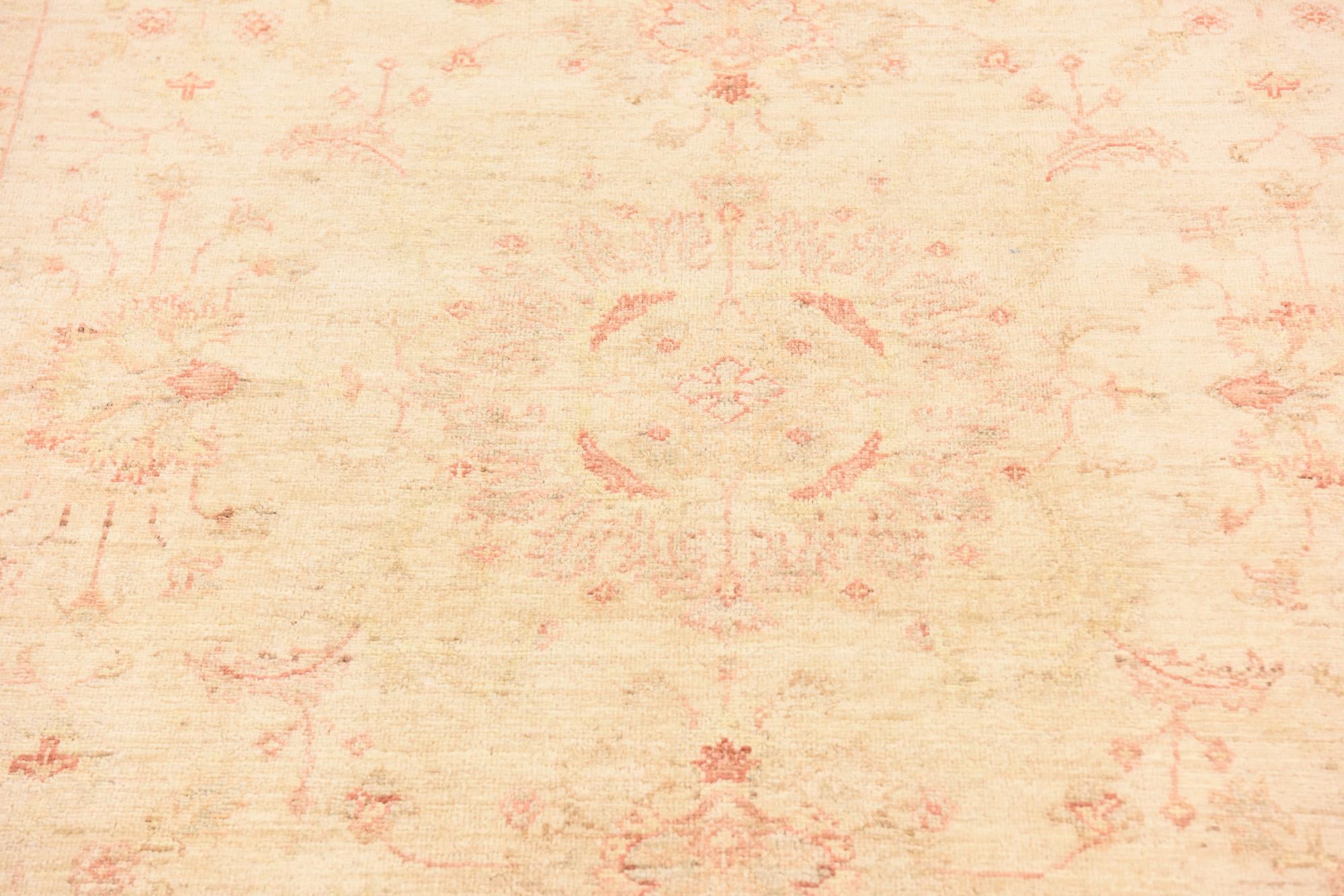 5' 7 x 8' Hand Knotted Peshawar Ziegler Rug