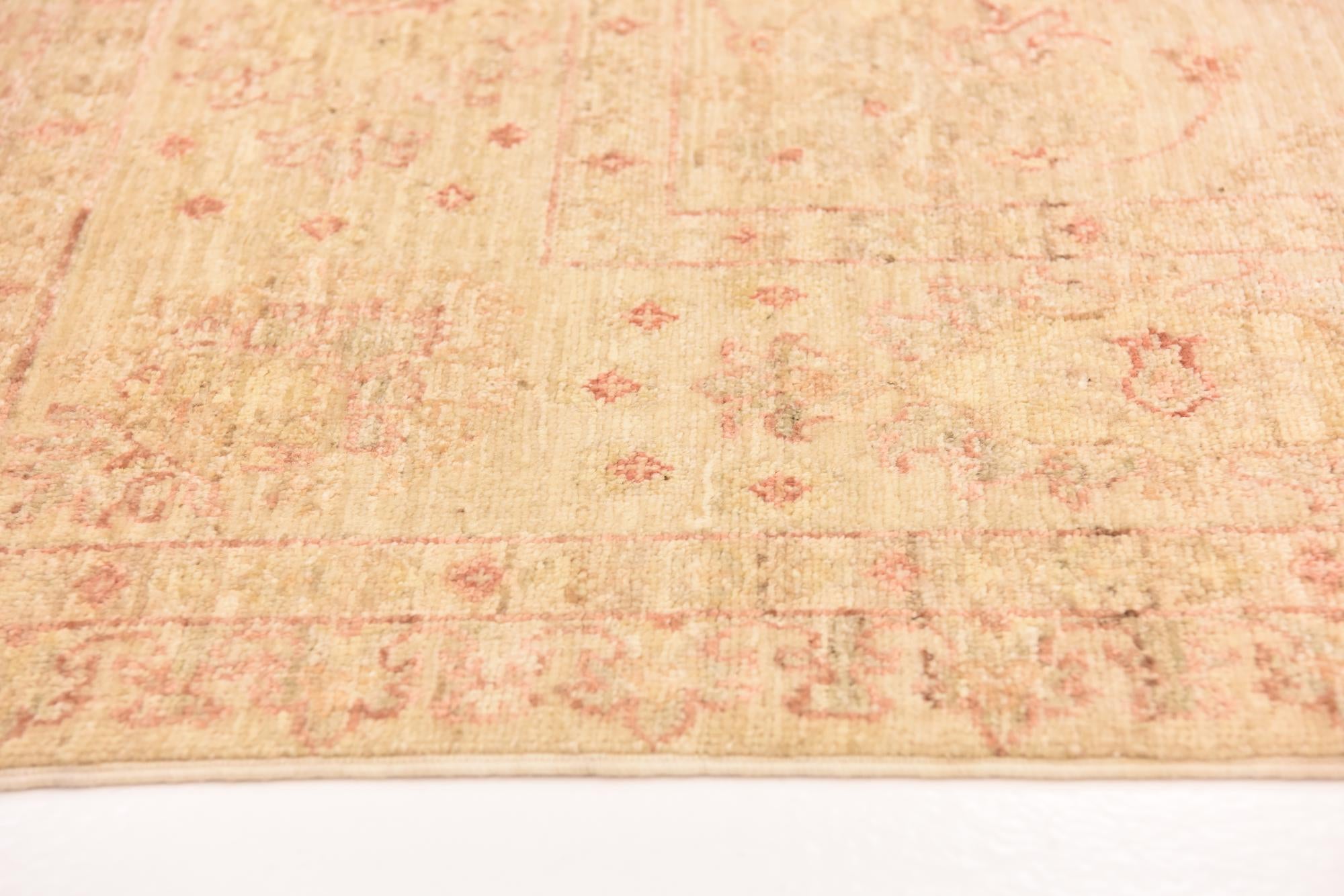 5' 7 x 8' Hand Knotted Peshawar Ziegler Rug