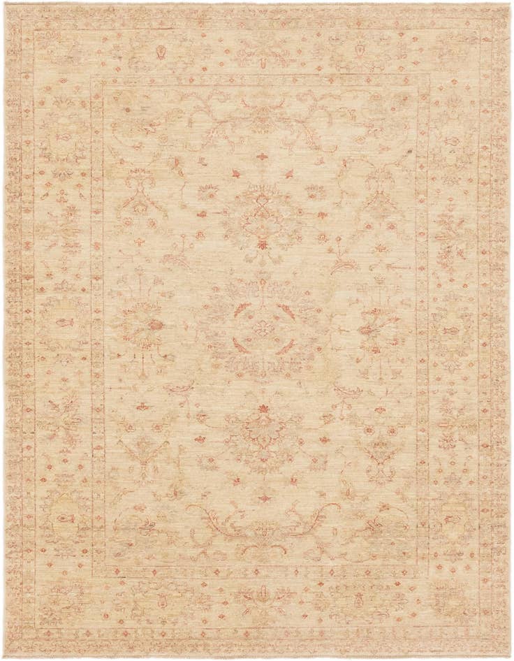 Detail image of 5' 7 x 8' Hand Knotted Peshawar Ziegler Rug