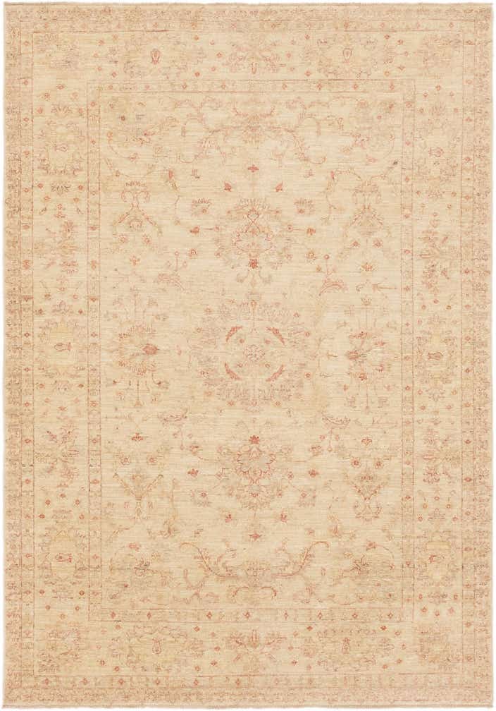 5' 7 x 8' Hand Knotted Peshawar Ziegler Rug