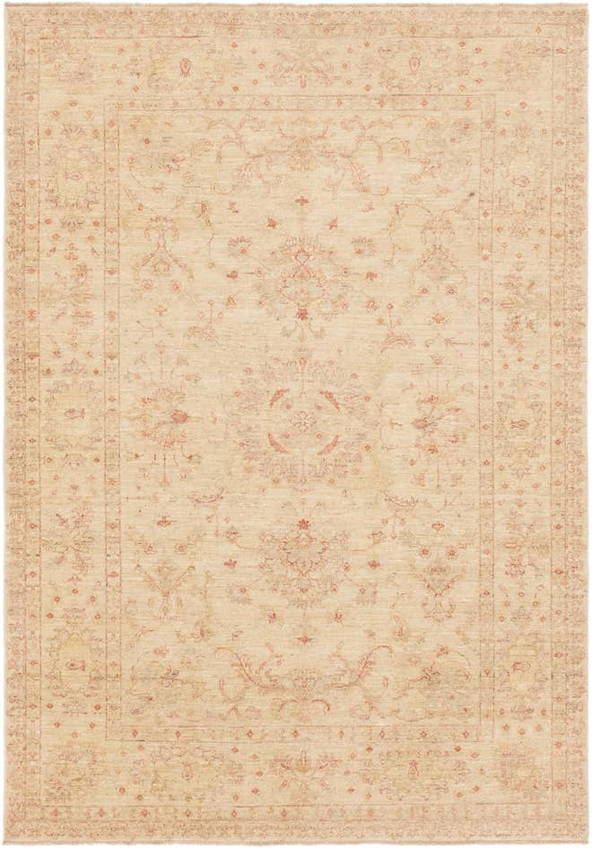 Detail image of 5' 7 x 8' Hand Knotted Peshawar Ziegler Rug