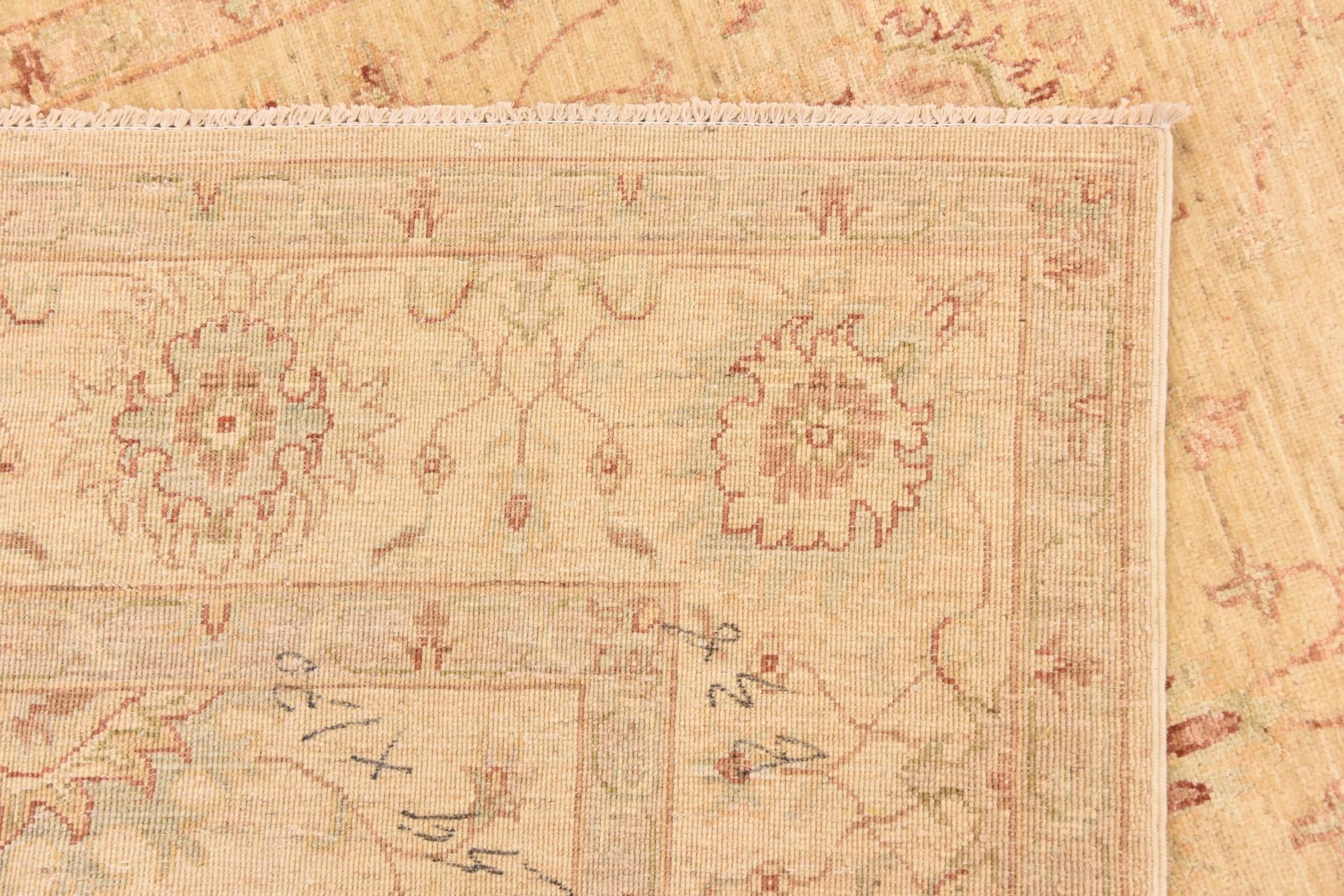 5' 7 x 8' 2 Hand Knotted Peshawar Ziegler Rug