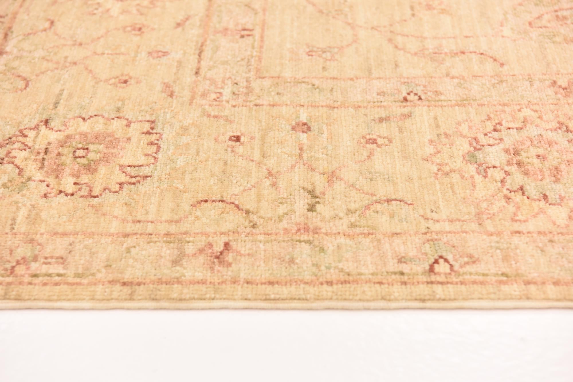 5' 7 x 8' 2 Hand Knotted Peshawar Ziegler Rug