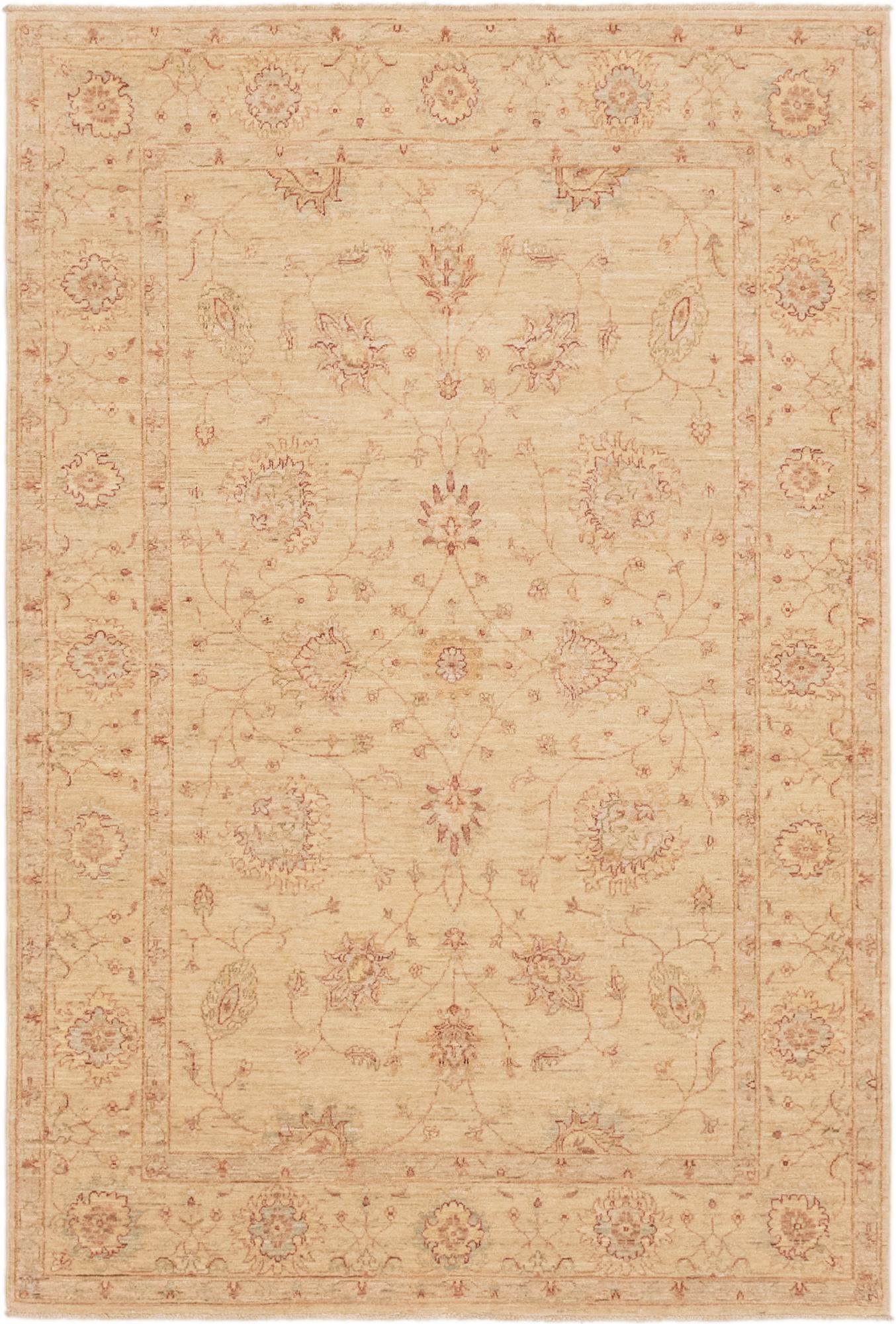 5' 7 x 8' 2 Hand Knotted Peshawar Ziegler Rug