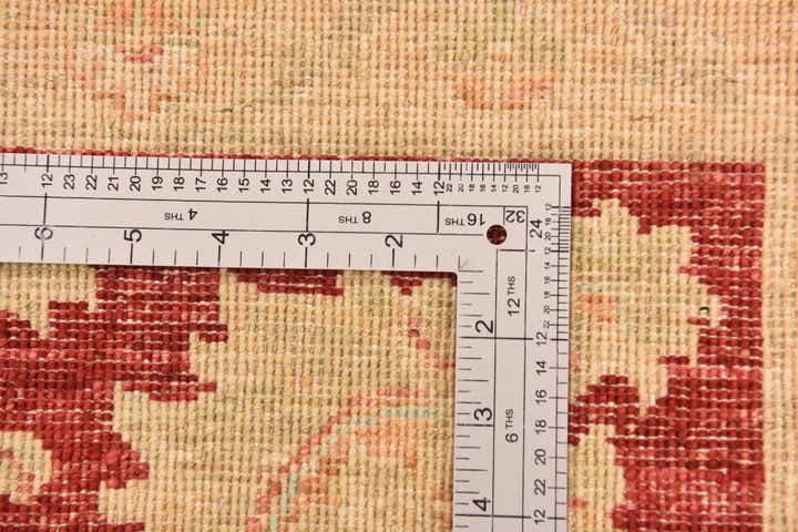 6' 9 x 9' 8 Hand Knotted Peshawar Ziegler Rug