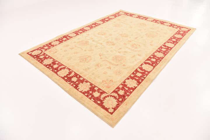 6' 9 x 9' 8 Hand Knotted Peshawar Ziegler Rug