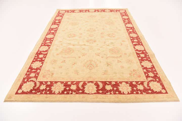 6' 9 x 9' 8 Hand Knotted Peshawar Ziegler Rug