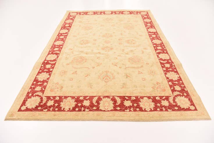 Detail image of 6' 9 x 9' 8 Hand Knotted Peshawar Ziegler Rug