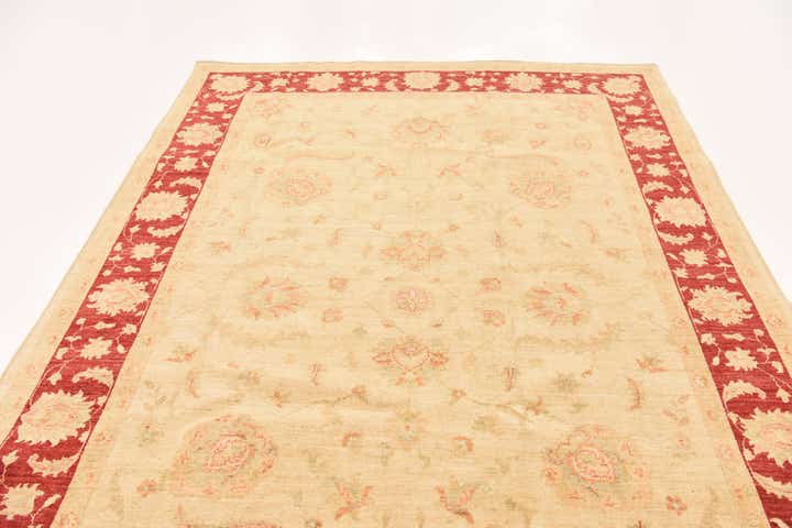 6' 9 x 9' 8 Hand Knotted Peshawar Ziegler Rug