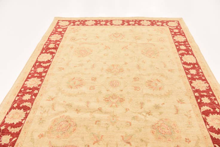 Detail image of 6' 9 x 9' 8 Hand Knotted Peshawar Ziegler Rug