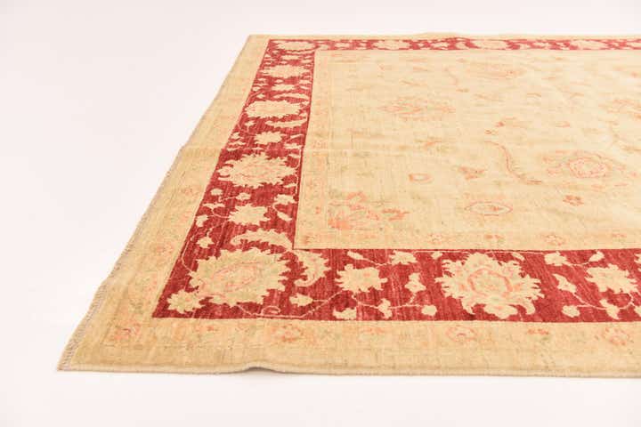 6' 9 x 9' 8 Hand Knotted Peshawar Ziegler Rug