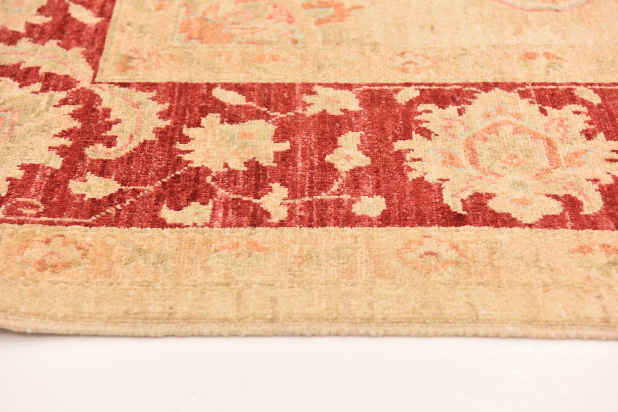 6' 9 x 9' 8 Hand Knotted Peshawar Ziegler Rug