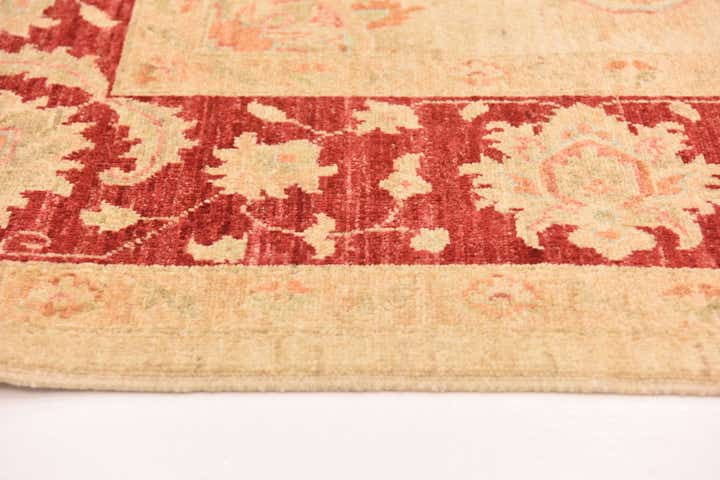 6' 9 x 9' 8 Hand Knotted Peshawar Ziegler Rug