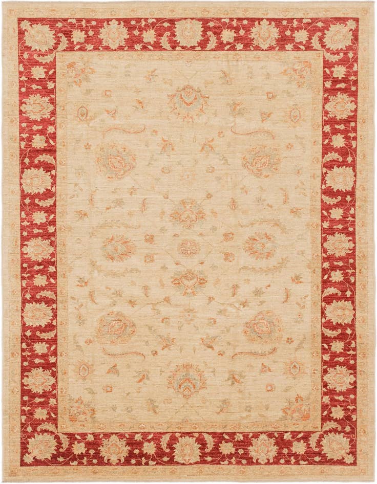 Detail image of 6' 9 x 9' 8 Hand Knotted Peshawar Ziegler Rug