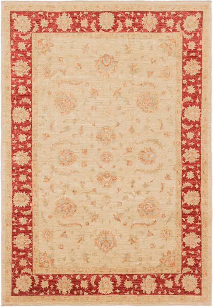 6' 9 x 9' 8 Hand Knotted Peshawar Ziegler Rug