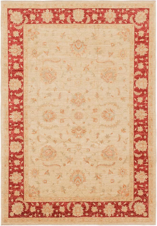 Detail image of 6' 9 x 9' 8 Hand Knotted Peshawar Ziegler Rug
