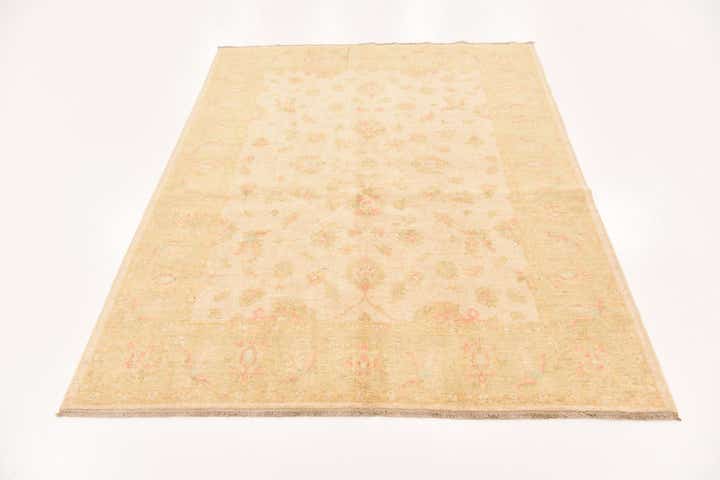 5' x 6' 6 Hand Knotted Peshawar Ziegler Rug