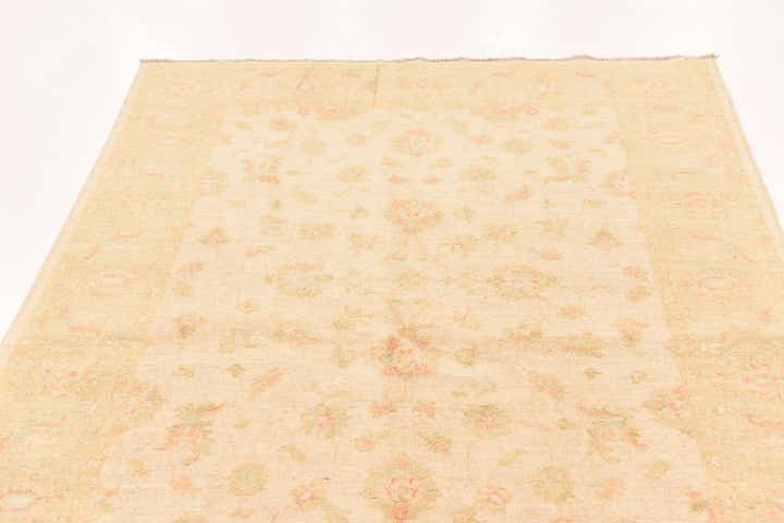 5' x 6' 6 Hand Knotted Peshawar Ziegler Rug