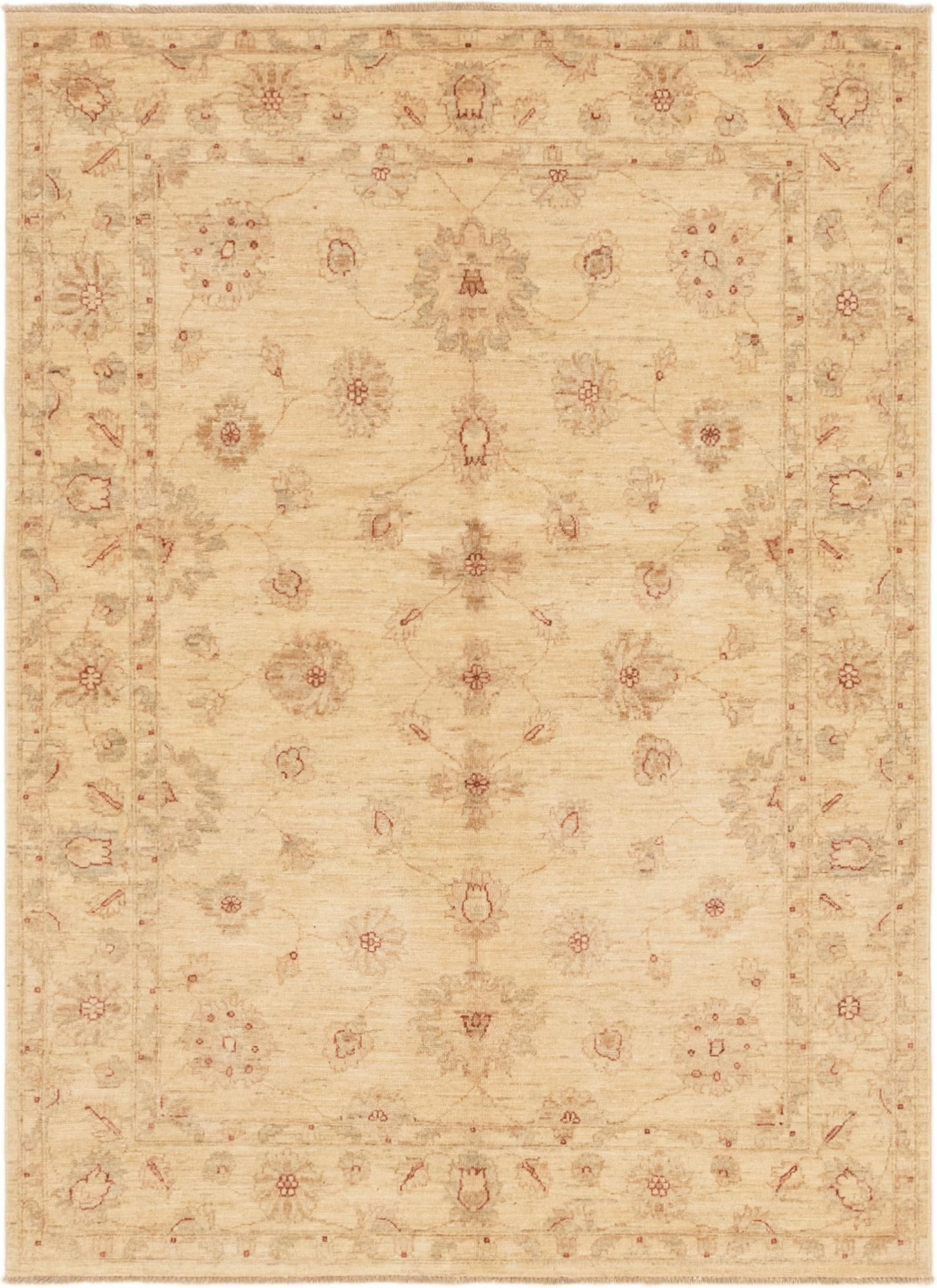 5' 2 x 6' 10 Hand Knotted Peshawar Ziegler Rug