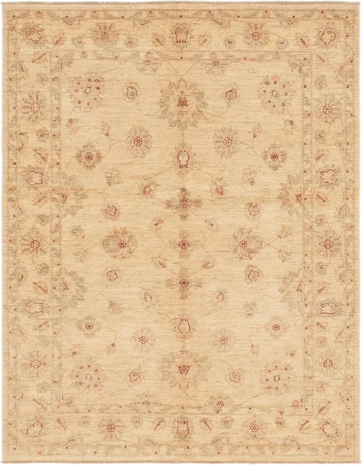 Detail image of 5' 2 x 6' 10 Hand Knotted Peshawar Ziegler Rug