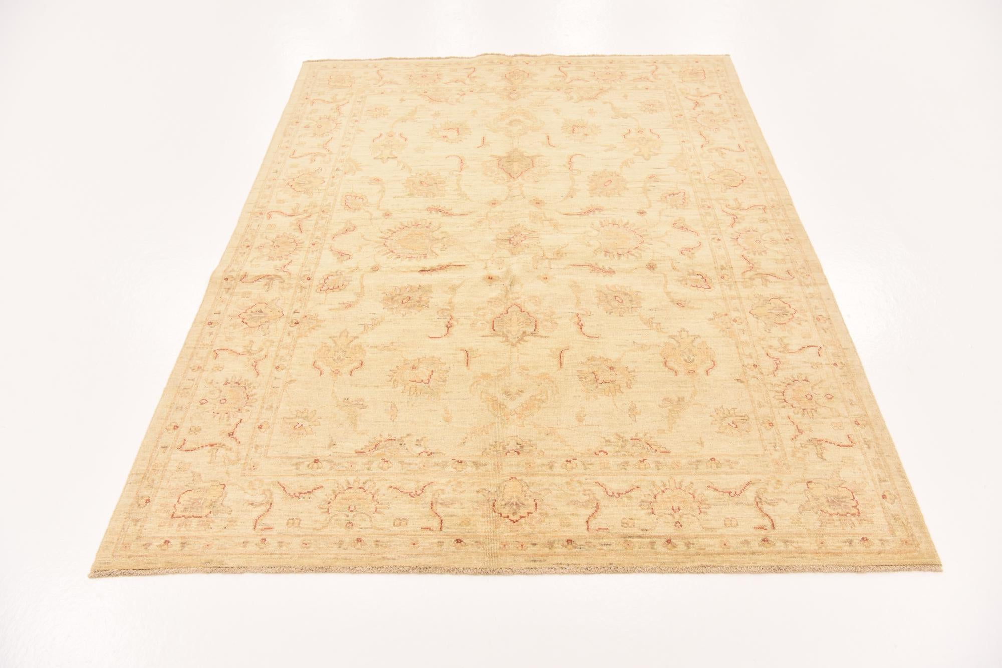 5' x 6' 5 Hand Knotted Peshawar Ziegler Rug