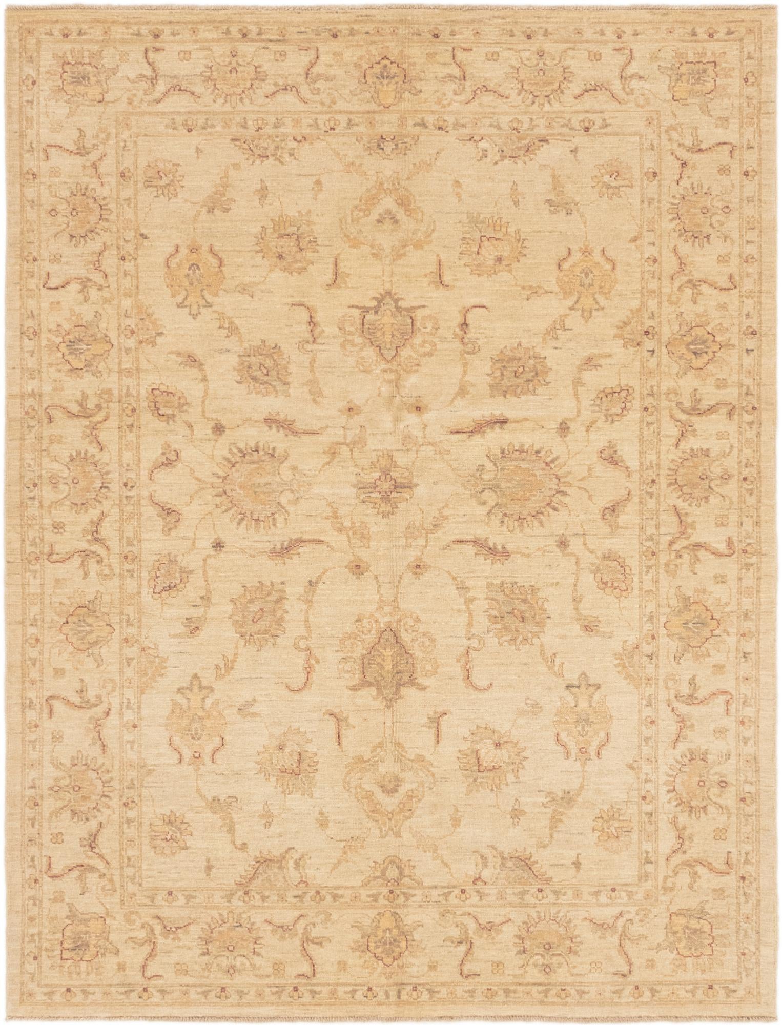 5' x 6' 5 Hand Knotted Peshawar Ziegler Rug