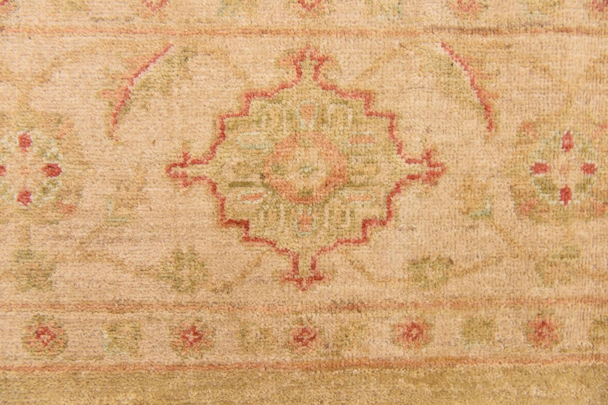 6' 9 x 9' 7 Hand Knotted Peshawar Ziegler Rug
