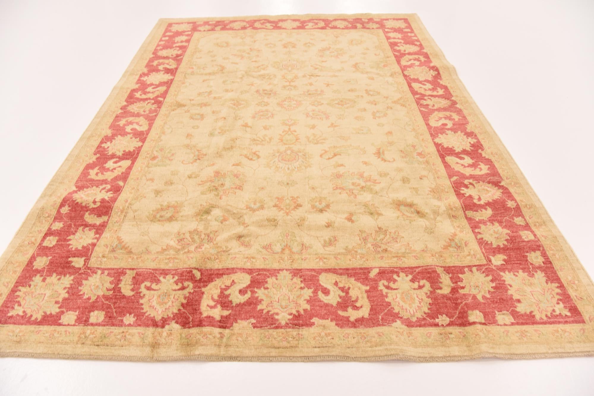 6' 6 x 9' 4 Hand Knotted Peshawar Ziegler Rug