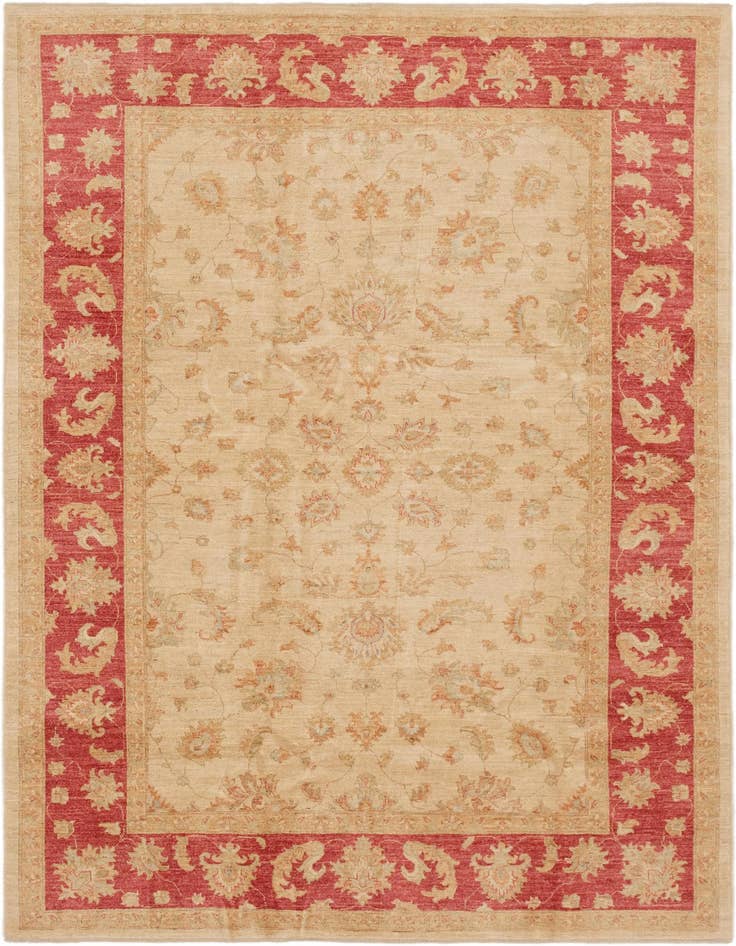 Detail image of 6' 6 x 9' 4 Hand Knotted Peshawar Ziegler Rug