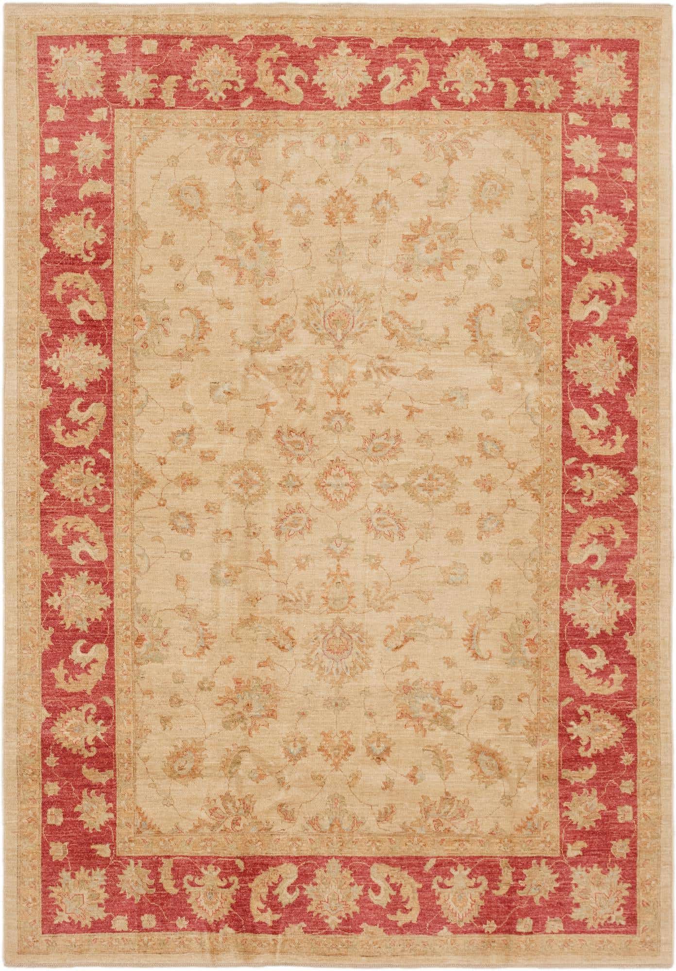 6' 6 x 9' 4 Hand Knotted Peshawar Ziegler Rug