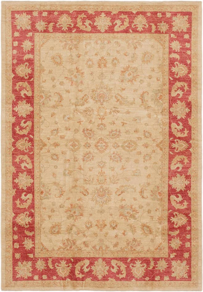 Detail image of 6' 6 x 9' 4 Hand Knotted Peshawar Ziegler Rug