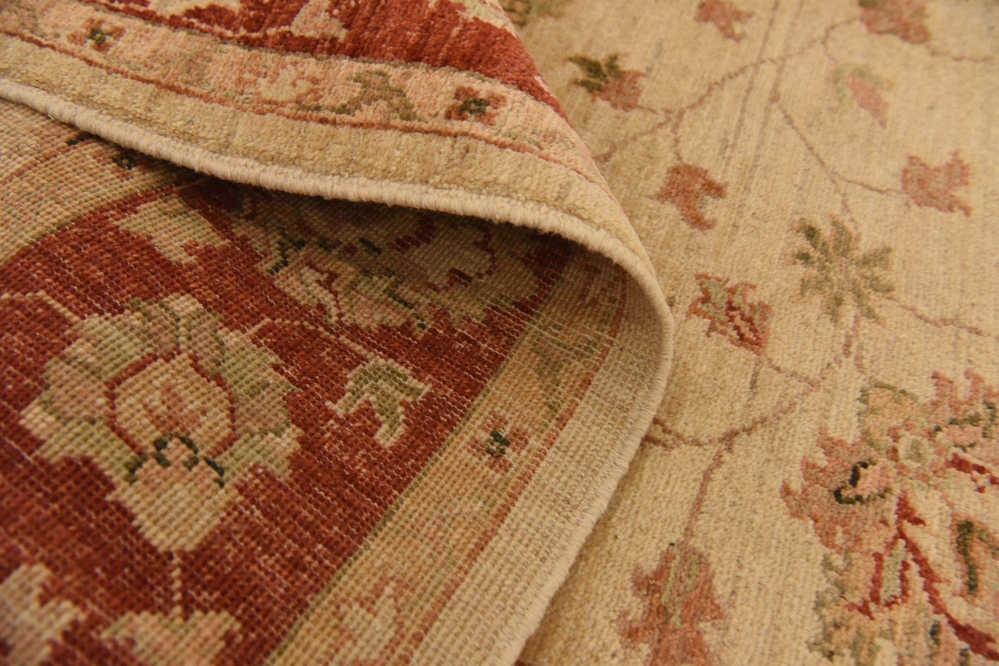 5' x 6' 6 Hand Knotted Peshawar Ziegler Rug