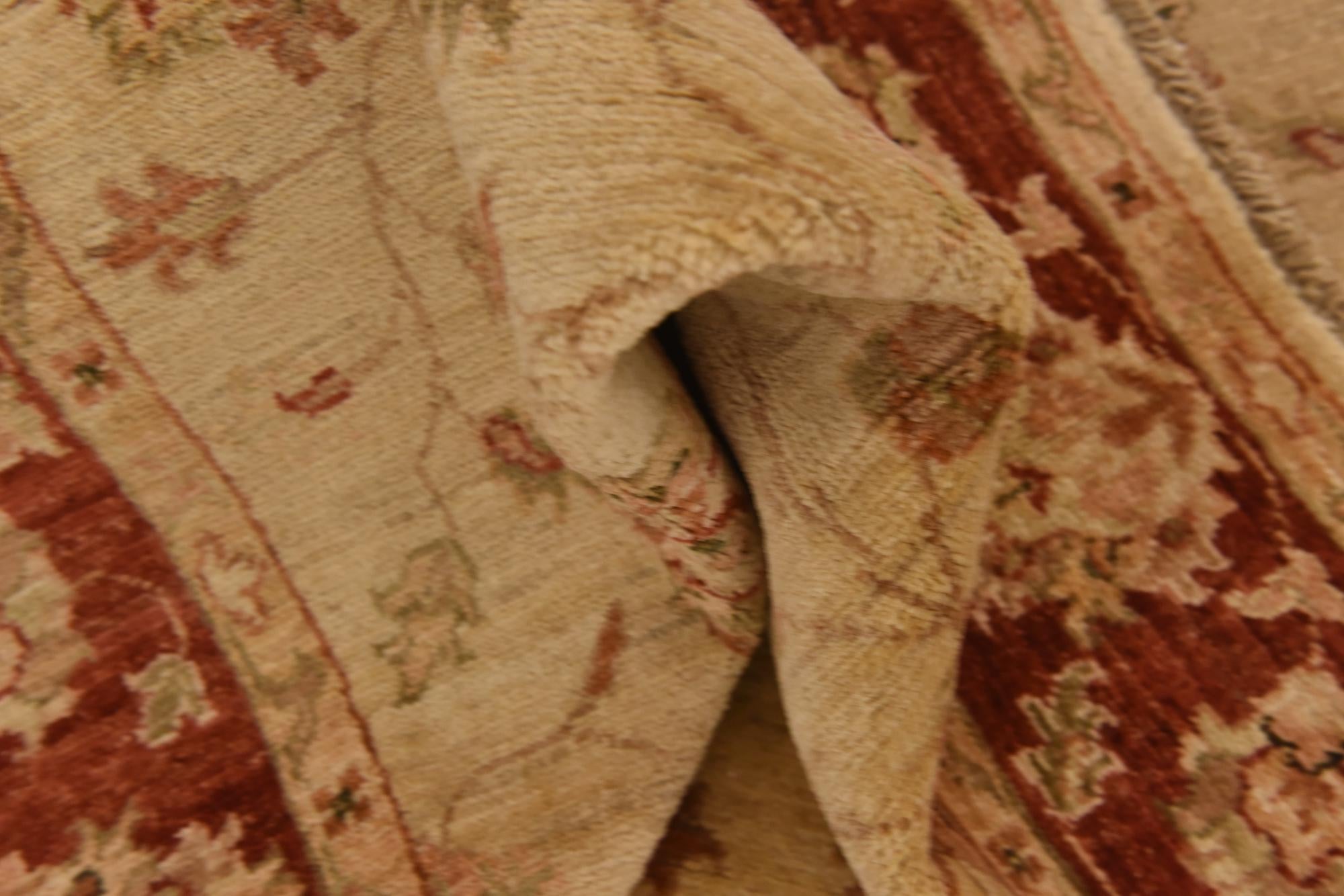 5' x 6' 6 Hand Knotted Peshawar Ziegler Rug