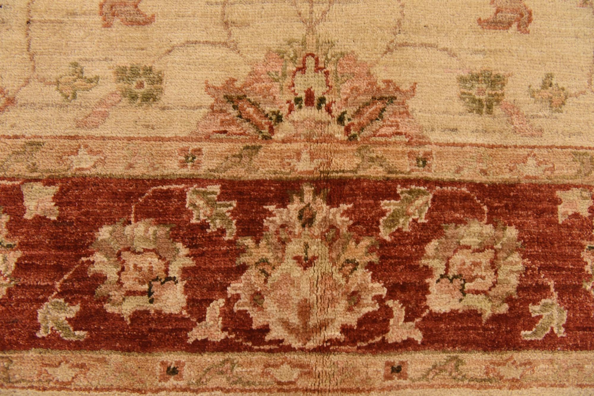 5' x 6' 6 Hand Knotted Peshawar Ziegler Rug