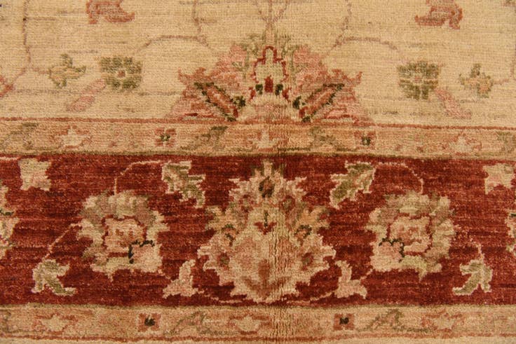 Detail image of 5' x 6' 6 Hand Knotted Peshawar Ziegler Rug