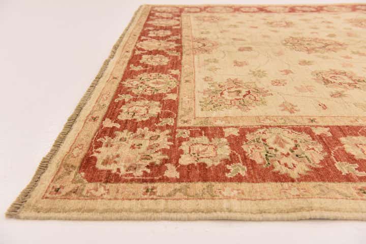 5' x 6' 6 Hand Knotted Peshawar Ziegler Rug