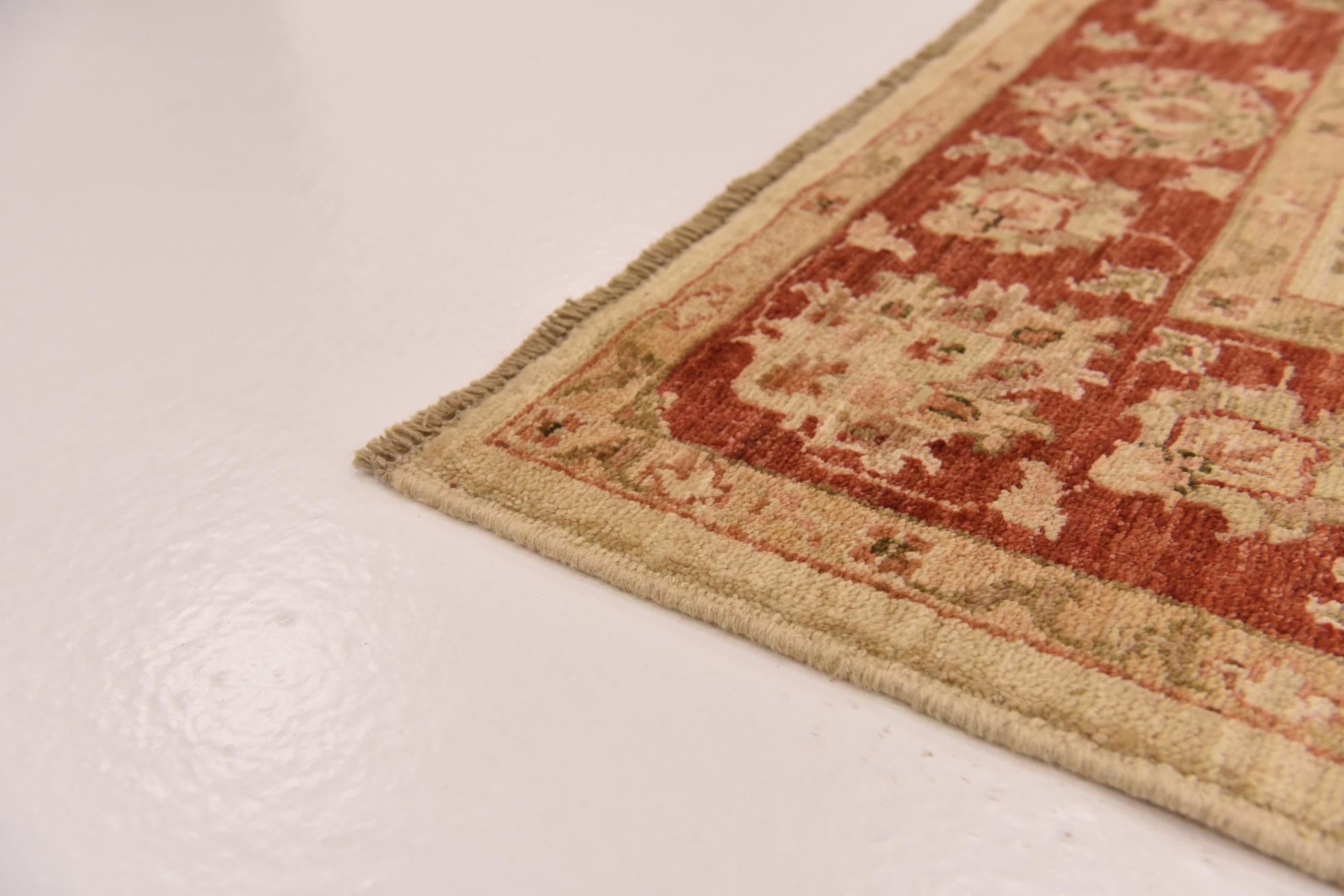 5' x 6' 6 Hand Knotted Peshawar Ziegler Rug