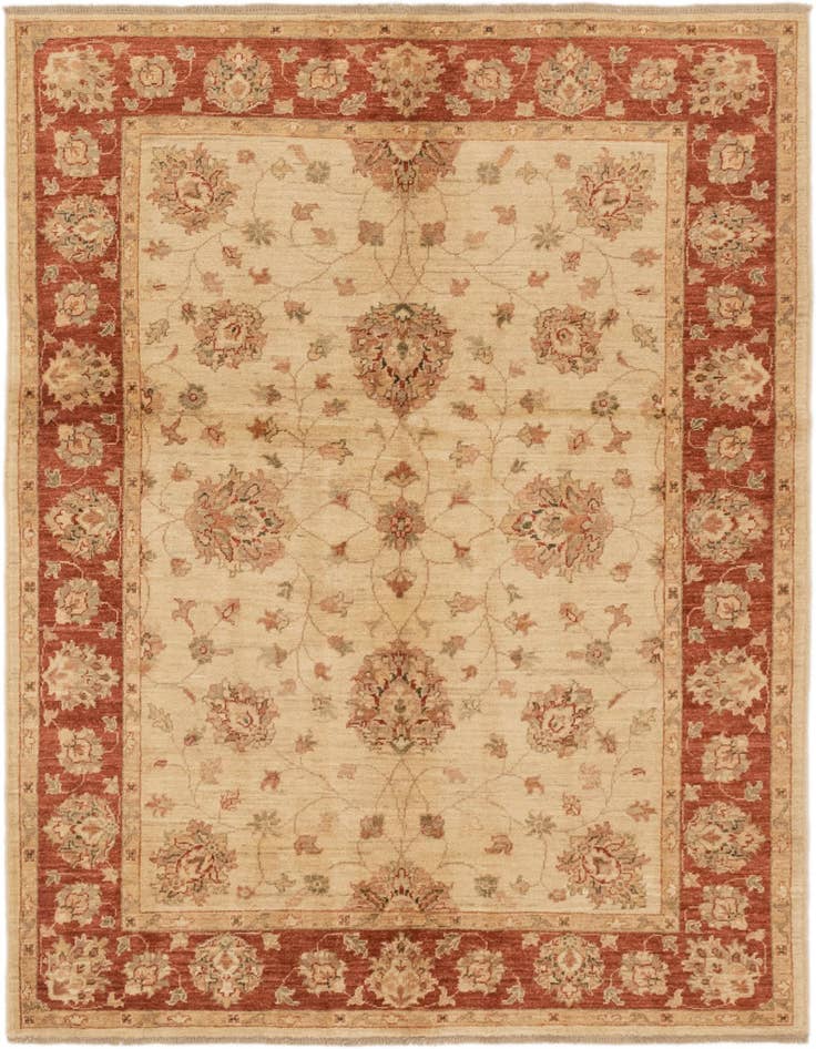 Detail image of 5' x 6' 6 Hand Knotted Peshawar Ziegler Rug